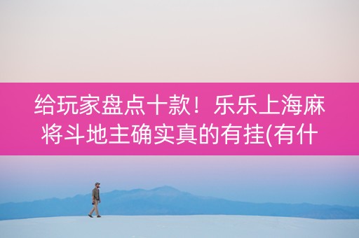 给玩家盘点十款！乐乐上海麻将斗地主确实真的有挂(有什么技巧)