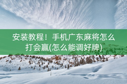 安装教程！手机广东麻将怎么打会赢(怎么能调好牌)
