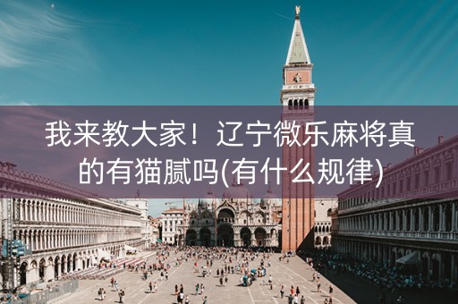 我来教大家！辽宁微乐麻将真的有猫腻吗(有什么规律)