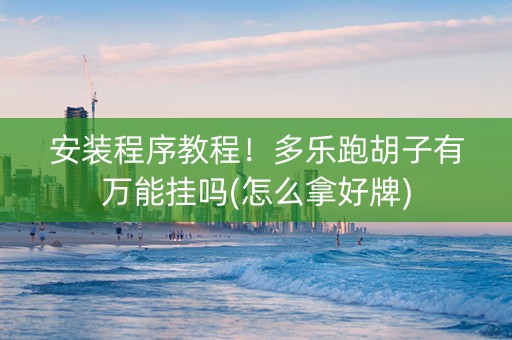 安装程序教程！多乐跑胡子有万能挂吗(怎么拿好牌)