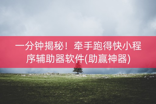 一分钟揭秘！牵手跑得快小程序辅助器软件(助赢神器)