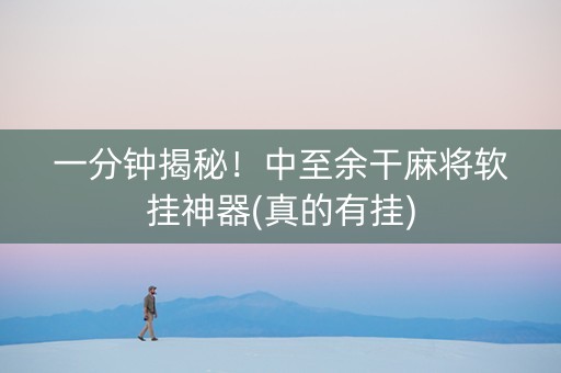 一分钟揭秘！中至余干麻将软挂神器(真的有挂)
