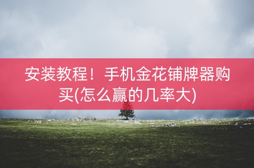 安装教程！手机金花铺牌器购买(怎么赢的几率大)