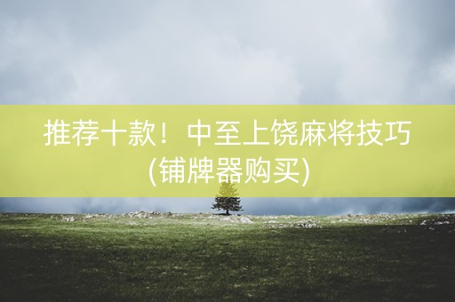 推荐十款！中至上饶麻将技巧(铺牌器购买)