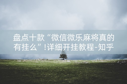 盘点十款“微信微乐麻将真的有挂么”!详细开挂教程-知乎