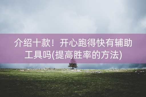 介绍十款！开心跑得快有辅助工具吗(提高胜率的方法)