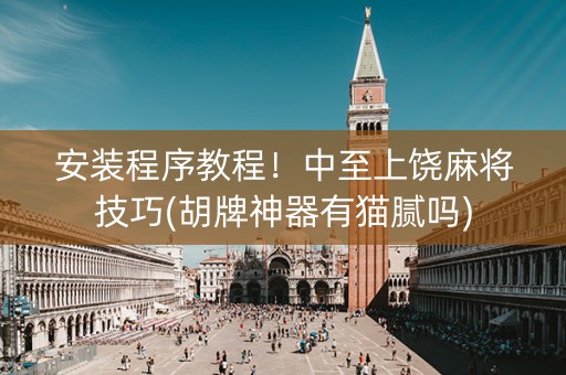 安装程序教程！中至上饶麻将技巧(胡牌神器有猫腻吗)