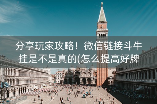 分享玩家攻略！微信链接斗牛挂是不是真的(怎么提高好牌几率)