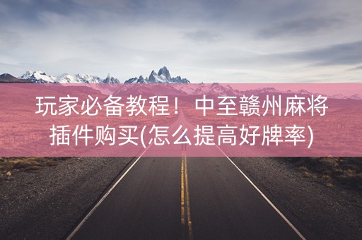 玩家必备教程！中至赣州麻将插件购买(怎么提高好牌率)