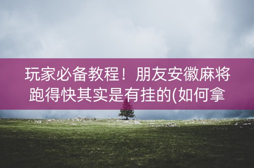 玩家必备教程！朋友安徽麻将跑得快其实是有挂的(如何拿好牌)