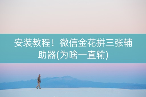 安装教程！微信金花拼三张辅助器(为啥一直输)