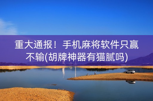 重大通报！手机麻将软件只赢不输(胡牌神器有猫腻吗)