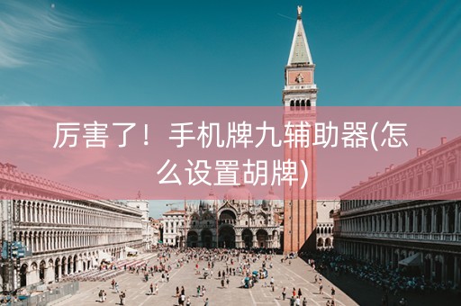 厉害了！手机牌九辅助器(怎么设置胡牌)
