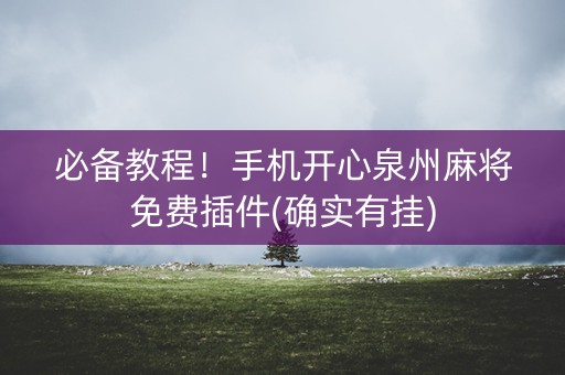必备教程！手机开心泉州麻将免费插件(确实有挂)