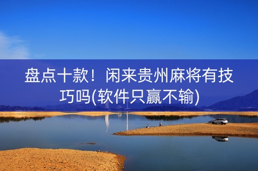 盘点十款！闲来贵州麻将有技巧吗(软件只赢不输)
