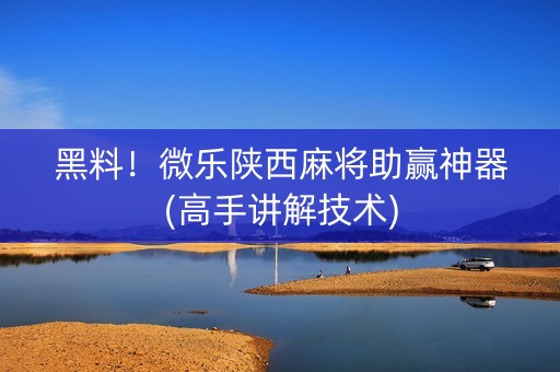 黑料！微乐陕西麻将助赢神器(高手讲解技术)
