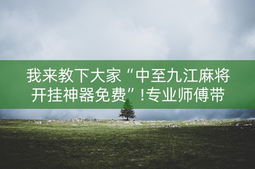 我来教下大家“中至九江麻将开挂神器免费”!专业师傅带你一起了解（详细教程）-知乎