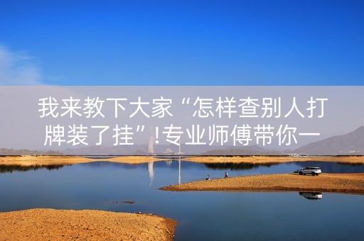 我来教下大家“怎样查别人打牌装了挂”!专业师傅带你一起了解（详细教程）-知乎