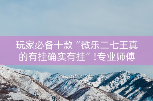 玩家必备十款“微乐二七王真的有挂确实有挂”!专业师傅带你一起了解（详细教程）-知乎