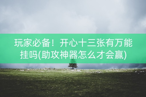 玩家必备！开心十三张有万能挂吗(助攻神器怎么才会赢)