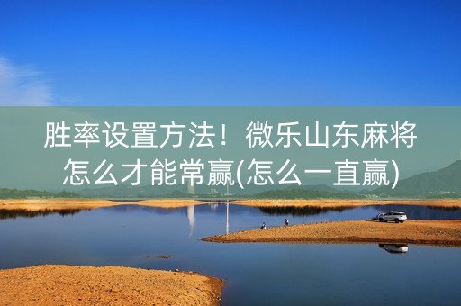 胜率设置方法！微乐山东麻将怎么才能常赢(怎么一直赢)