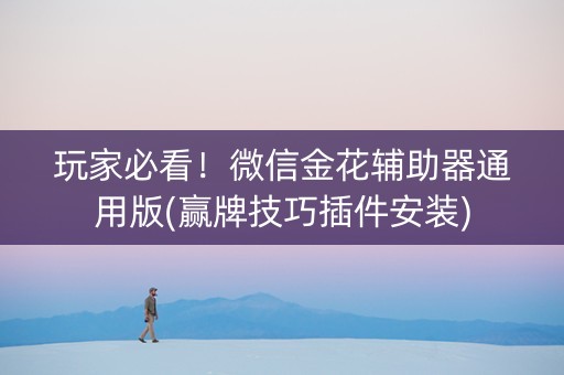 玩家必看！微信金花辅助器通用版(赢牌技巧插件安装)