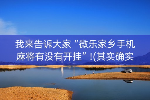 我来告诉大家“微乐家乡手机麻将有没有开挂”!(其实确实有挂)-知乎