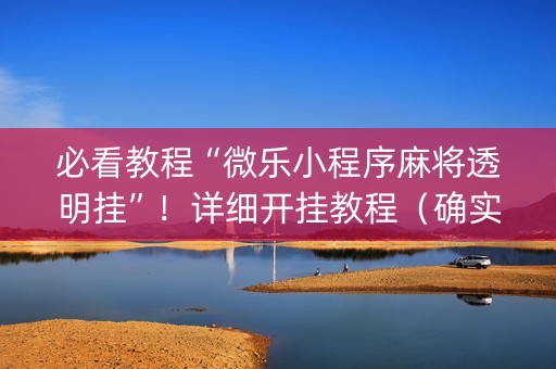 必看教程“微乐小程序麻将透明挂”！详细开挂教程（确实真的有挂)-知乎