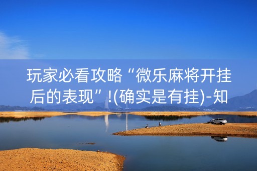 玩家必看攻略“微乐麻将开挂后的表现”!(确实是有挂)-知乎