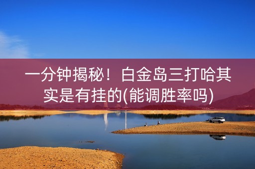 一分钟揭秘！白金岛三打哈其实是有挂的(能调胜率吗)