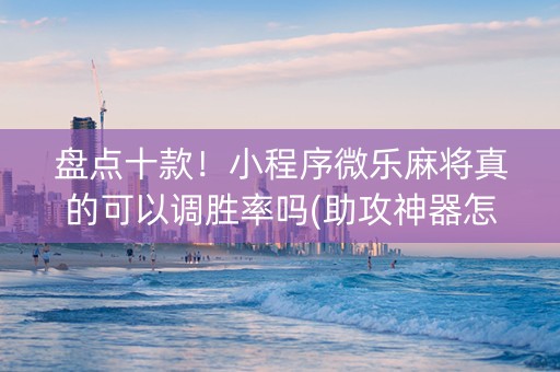 盘点十款！小程序微乐麻将真的可以调胜率吗(助攻神器怎么才会赢)