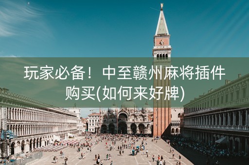 玩家必备！中至赣州麻将插件购买(如何来好牌)