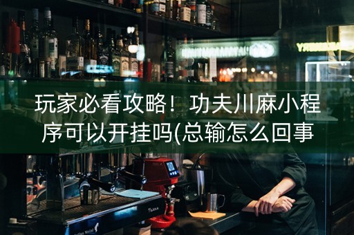 玩家必看攻略！功夫川麻小程序可以开挂吗(总输怎么回事)