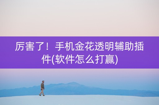 厉害了！手机金花透明辅助插件(软件怎么打赢)