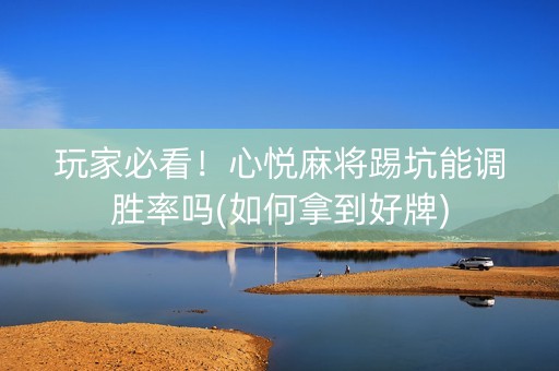 玩家必看！心悦麻将踢坑能调胜率吗(如何拿到好牌)