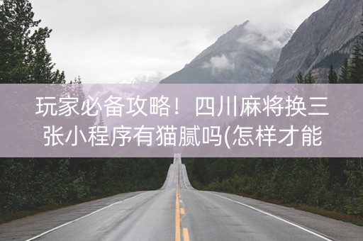 玩家必备攻略！四川麻将换三张小程序有猫腻吗(怎样才能有好牌)