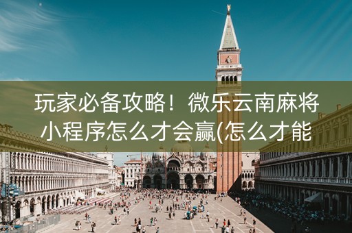 玩家必备攻略！微乐云南麻将小程序怎么才会赢(怎么才能常赢)