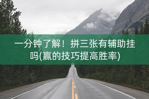 一分钟了解！拼三张有辅助挂吗(赢的技巧提高胜率)