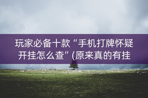 玩家必备十款“手机打牌怀疑开挂怎么查”(原来真的有挂)-知乎