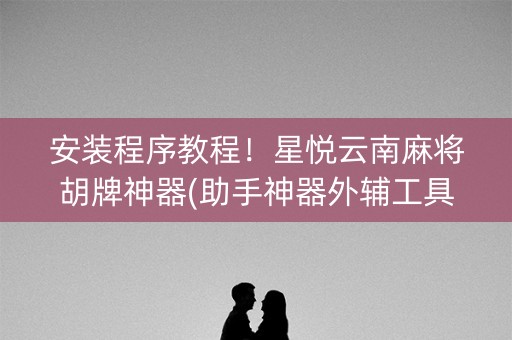 安装程序教程！星悦云南麻将胡牌神器(助手神器外辅工具)