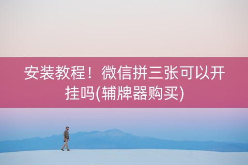 安装教程！微信拼三张可以开挂吗(辅牌器购买)