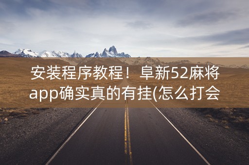 安装程序教程！阜新52麻将app确实真的有挂(怎么打会赢)