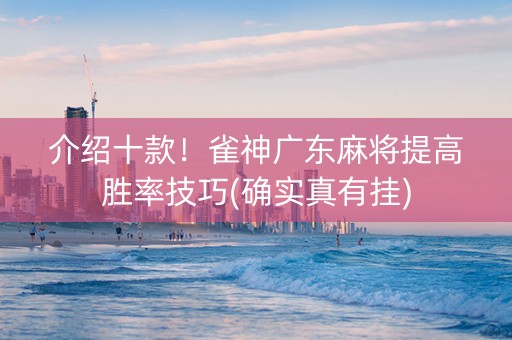 介绍十款！雀神广东麻将提高胜率技巧(确实真有挂)