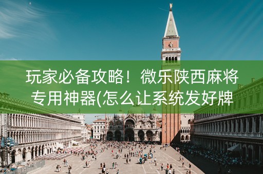 玩家必备攻略！微乐陕西麻将专用神器(怎么让系统发好牌)