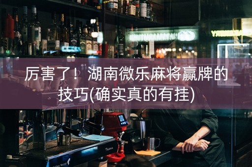 厉害了！湖南微乐麻将赢牌的技巧(确实真的有挂)