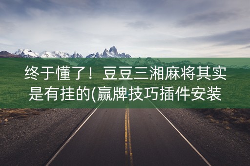 终于懂了！豆豆三湘麻将其实是有挂的(赢牌技巧插件安装)