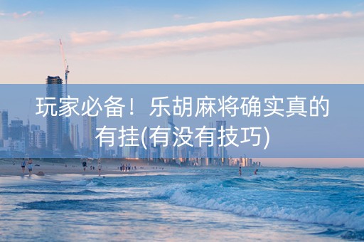 玩家必备！乐胡麻将确实真的有挂(有没有技巧)