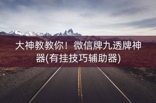 大神教教你！微信牌九透牌神器(有挂技巧辅助器)