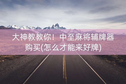 大神教教你！中至麻将辅牌器购买(怎么才能来好牌)