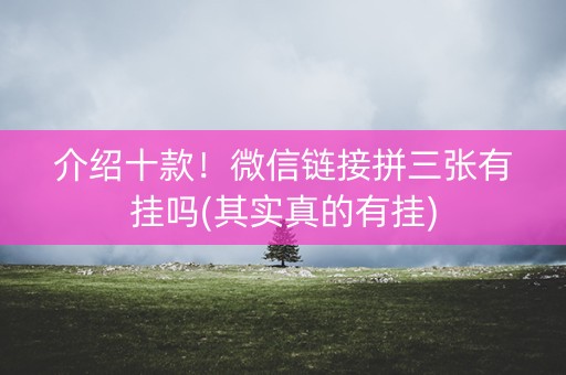 介绍十款！微信链接拼三张有挂吗(其实真的有挂)